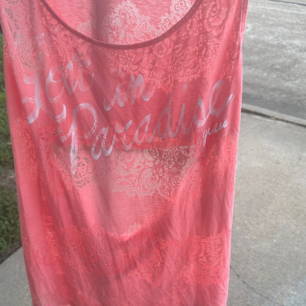 Guess Pink Lace Top